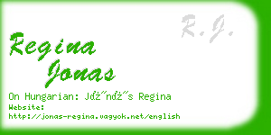 regina jonas business card